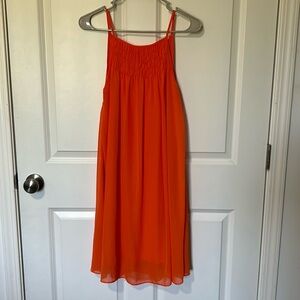 Casual summer dress, beautiful orange